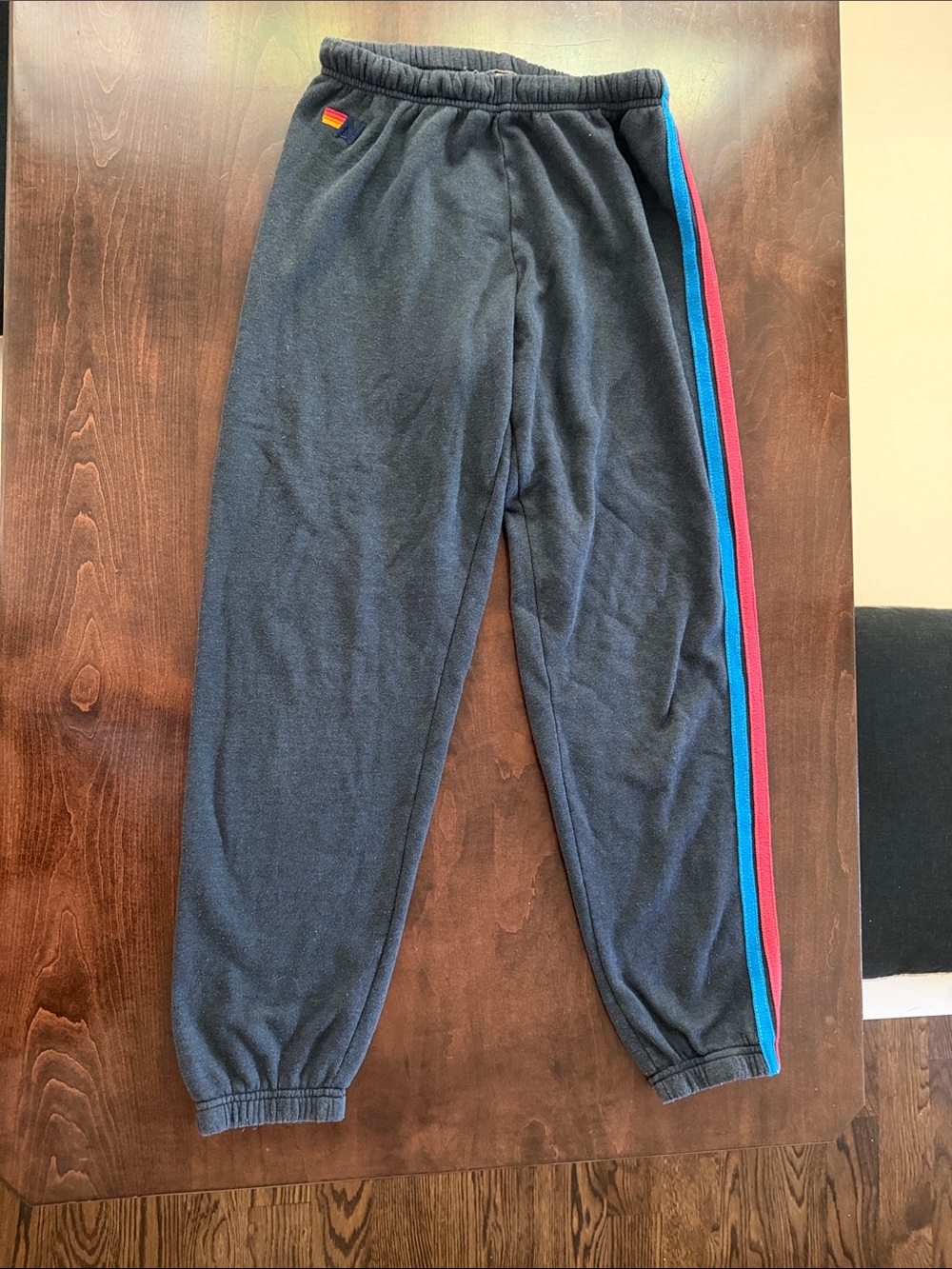 Aviator Nation Dark Gray Sweatpants with Side Stripes